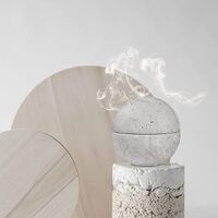 Grey Marble Travertine Stone Incense Burner Sphere
