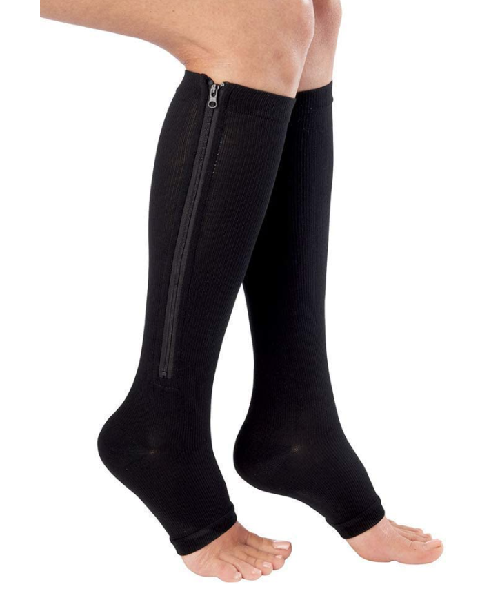 Zipper Compression Socks Protective Shaping Leg Medical Fasciitis Wear  Medical Zip Socks