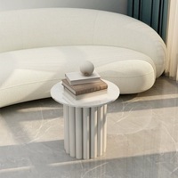 Pillar Side Table Fluted Drum Round Table