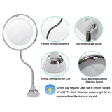 Flexi Mirror With LED 10x Magnifying Bathroom Suction Cup