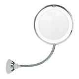 Flexi Mirror With LED 10x Magnifying Bathroom Suction Cup