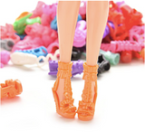 12 Pairs Fashion Barbie Shoes High Heel Shoes Sandals Colourful Assorted Shoes