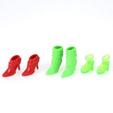 12 Pairs Fashion Barbie Shoes High Heel Shoes Sandals Colourful Assorted Shoes