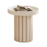 Pillar Side Table Fluted Drum Round Table