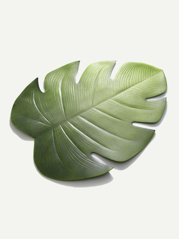 4PC Monstera Leaf Placemat Plate Coasters Artificial 46cm