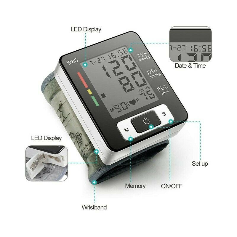 Blood Pressure Monitor Automatic LCD Display