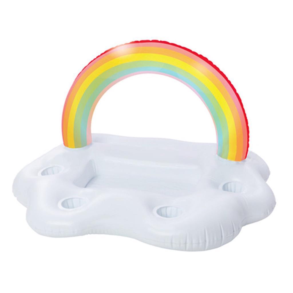 Rainbow Ice Pool Float Cup Drink Holder For Swimming Pool Water Party