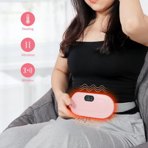 Period Massage Belt Thermal Heating Massaging Menstrual Relief Pad