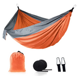 2 Person Hammock Nylon Outdoor Camping Double Hammock (Orange & Grey)