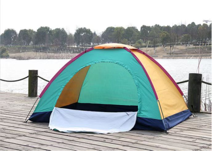 Instant Set Up Tent Outdoor Activities Shade Camping Rainproof Tent (Multi Colour)