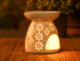 Wax Warmer Oil Burner Tealight Candle Ceramic Holder Beautiful White