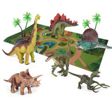 Dinosaur Toys With Jungle Carpet Toy Figure Activity Mat With Case