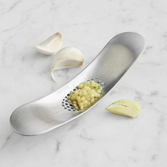 Stainless Steel Garlic Crusher Press Rocking Easy Garlic Crushing Kitchen Tool