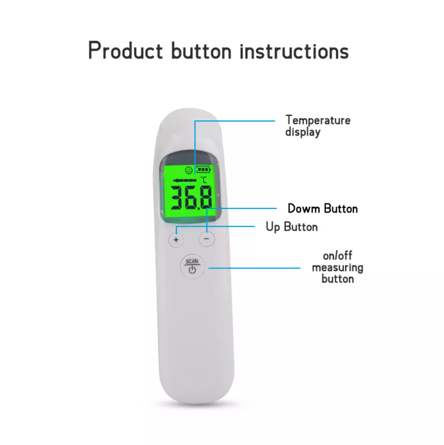 Infrared Forehead Thermometer Non-Contact For Fever Digital Temperature Reader