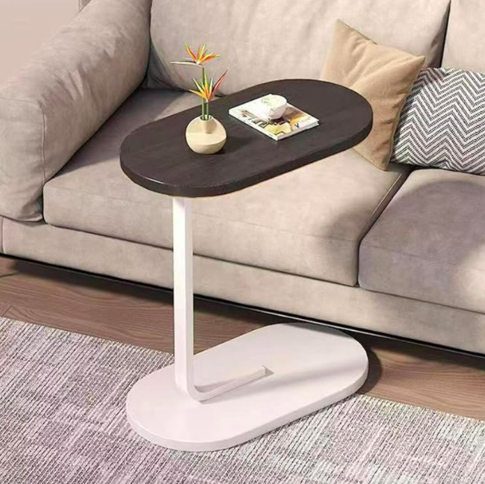 Corbin Side Table Wooden End Table Bedside Sofa Table (White & Dark Oak)