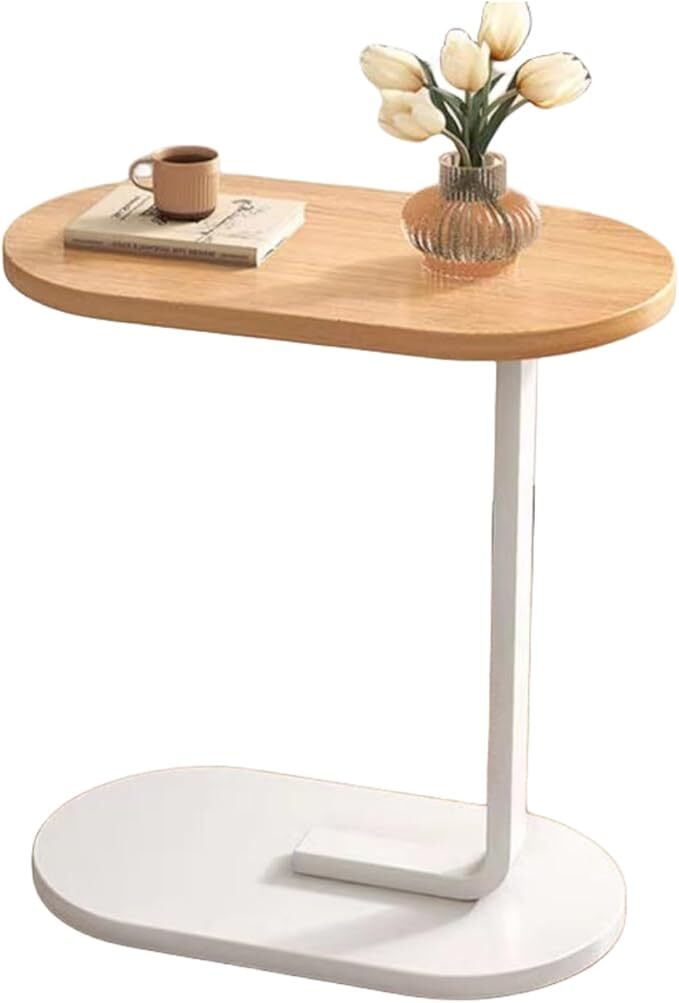 Corbin Side Table Wooden End Table Bedside Sofa Table (White Wood)