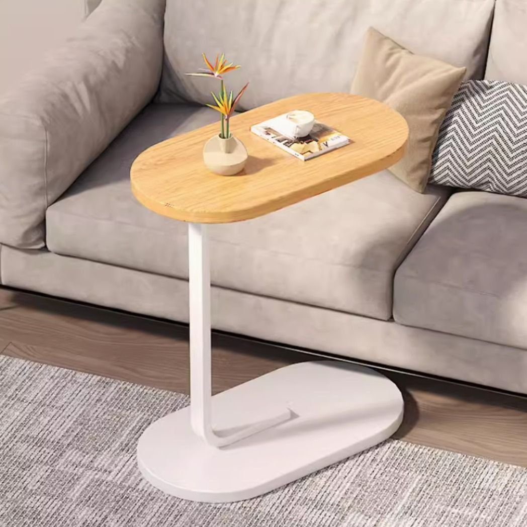 Corbin Side Table Wooden End Table Bedside Sofa Table (White Wood)