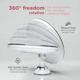 Dimmable Flexi Mirror LED 10x Magnifying Touch Sensor Bathroom Suction Cup