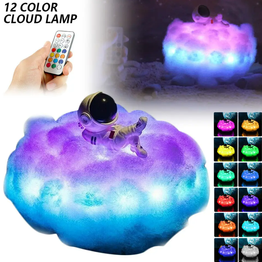 Astronaut Clouds RGB Lamp Colour Changeable Bedroom LED Night Lamp