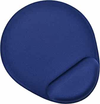 Mouse Pad Soft Squishy Ergonomic With Wrist Support Rest (Dark Blue)