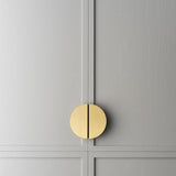 Cabinet Drawer Pull Handle Half Circle Moon (9cm) (Gold)