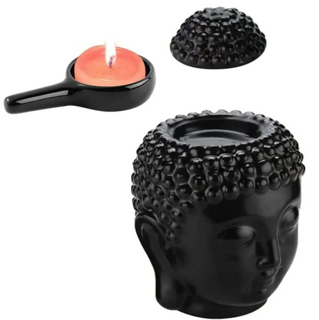 Essential Oil Burner Tealight Candle Buddha Ceramic Holder With Spoon