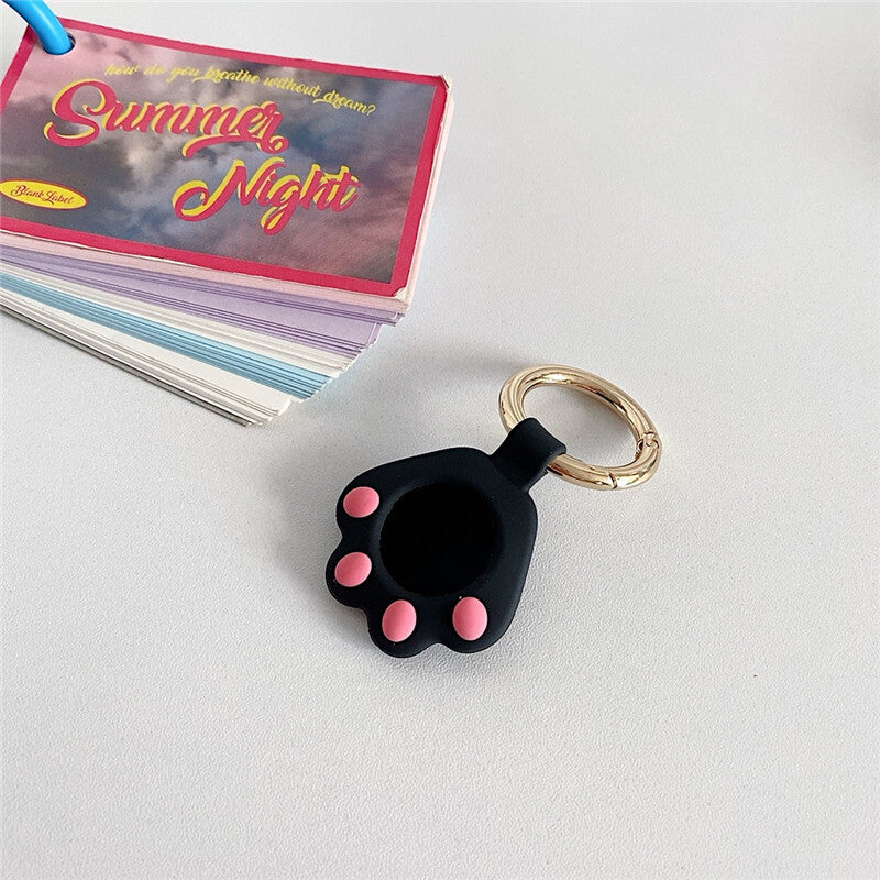 Cat Paw Cover Anti-lost Key Chain Silicone Protective Case For Apple Air Tag