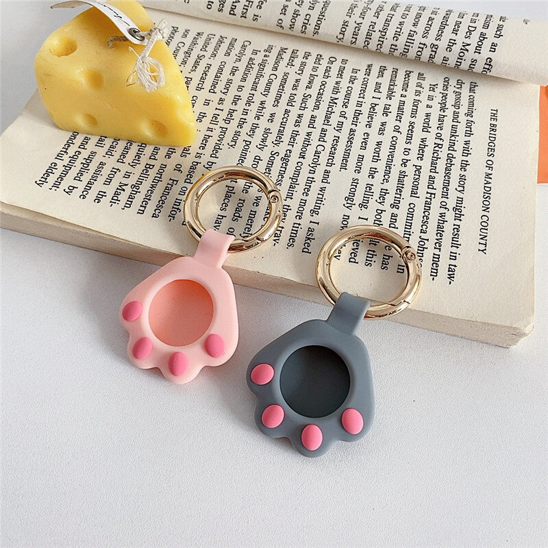 Cat Paw Cover Anti-lost Key Chain Silicone Protective Case For Apple Air Tag