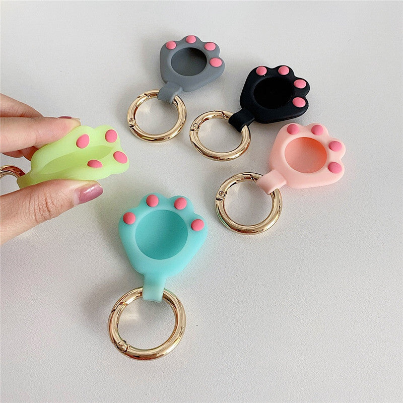 Cat Paw Cover Anti-lost Key Chain Silicone Protective Case For Apple Air Tag