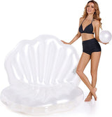 Sea Shell Pool Float Inflatable Giant Clam Shell With Pearl Ball