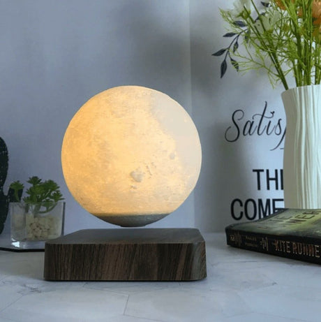 3D Floating Moon Lamp Black Base Home Magical Gravity Decoration