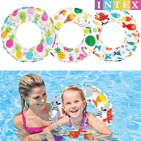 Intex Inflatable Swimming Pool Float Toddler Kids Baby Tube Safe Ring (Ice Cream)