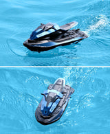 Racing Boat Remote Control Jetsky Water 2.4G Speed Motor Boat Toy (Blue)