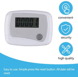 Mini Portable Pedometer LCD Running Step Foot Distance Counter Tracker Clip (White)