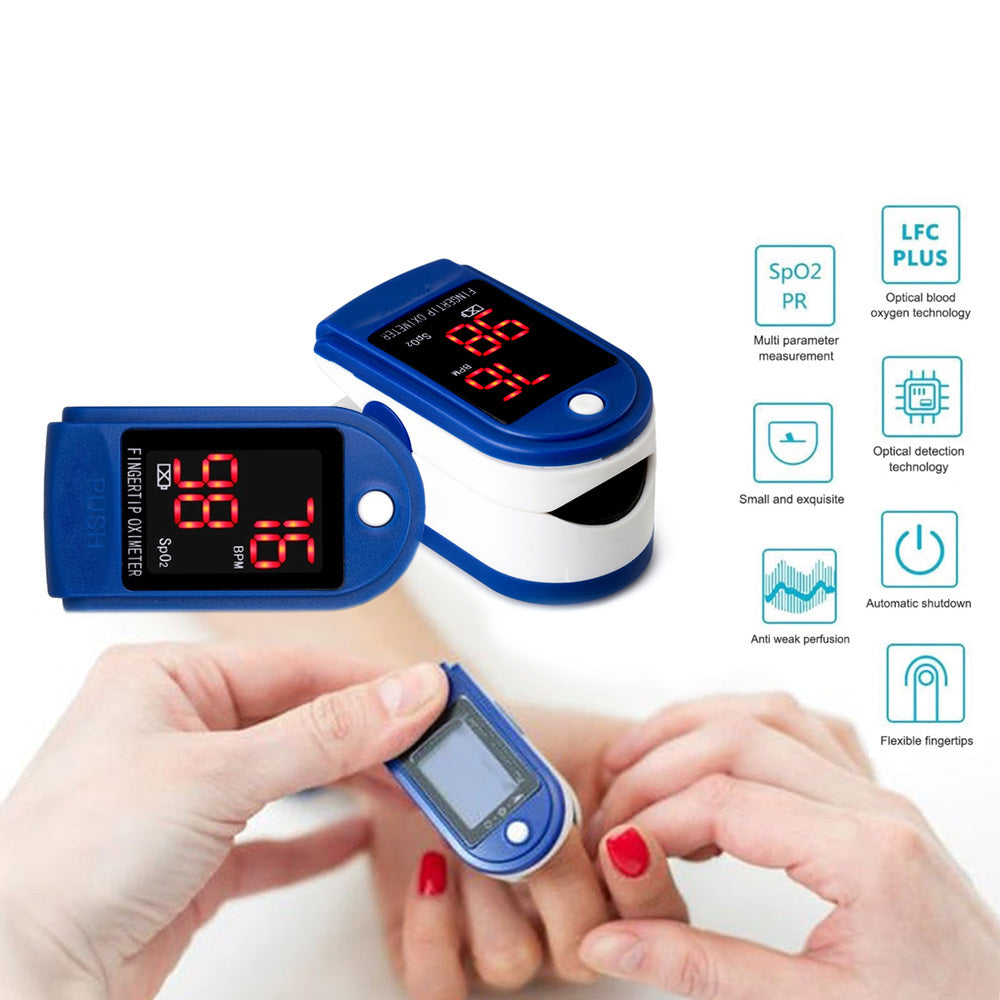 Pulse Oximeter Blood Sp02 Reader Pulse Rate Monitor PR LED Digital Medical Grade