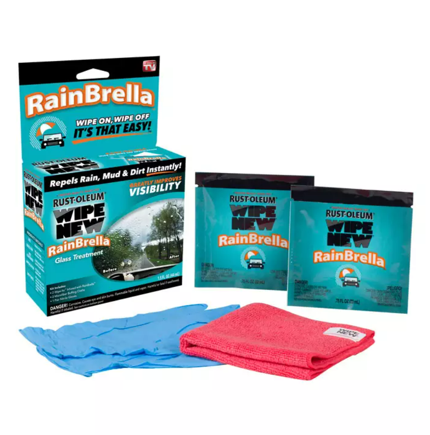 Windshield Rain Repellent Wipes RainBrella Hydrophobic Window Treatment