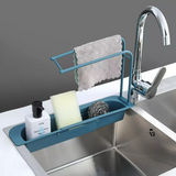 Adjustable Soap Holder Drainer Washing Cloth Rack Sink Caddy Tray Retractable