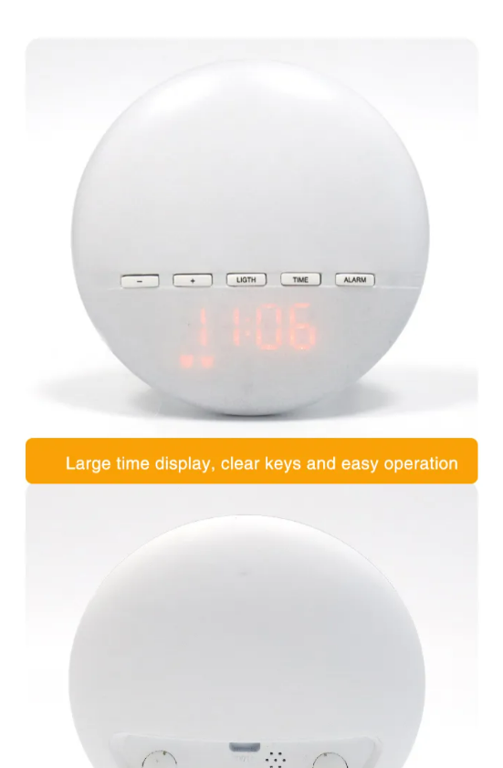 Wake Up Sunlight Alarm Lamp Sunrise Clock Night Light