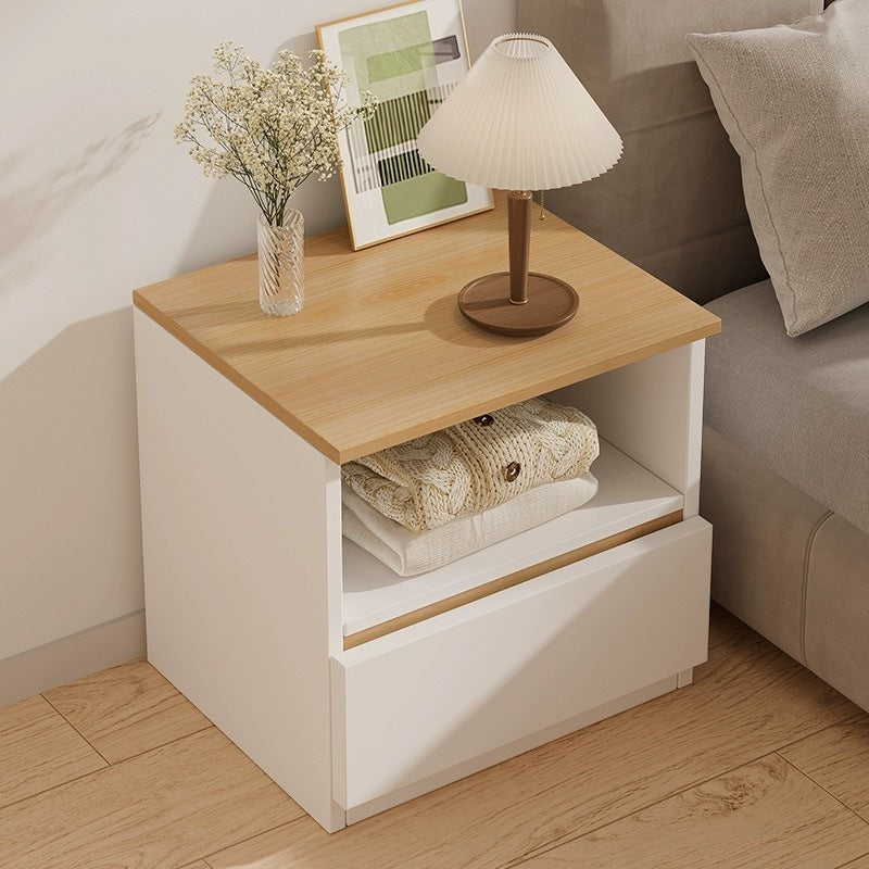 Porter Modern Two-Drawer Nightstand with Wooden Top and Storage