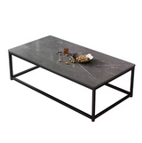 Granite Luxe Coffee Table Modern Display Shelf Rectangular Frame